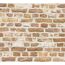 Nahaufnahme einer Backsteinmauer in Beige