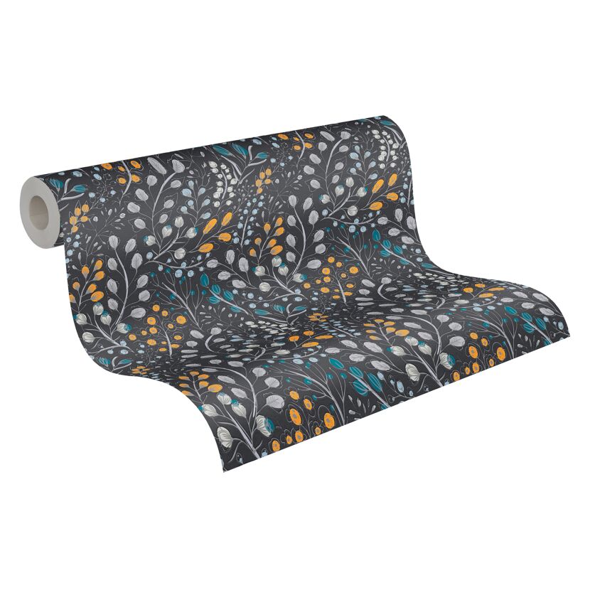 Rolle Vliestapete attractive 2 mit grauem floralem Muster