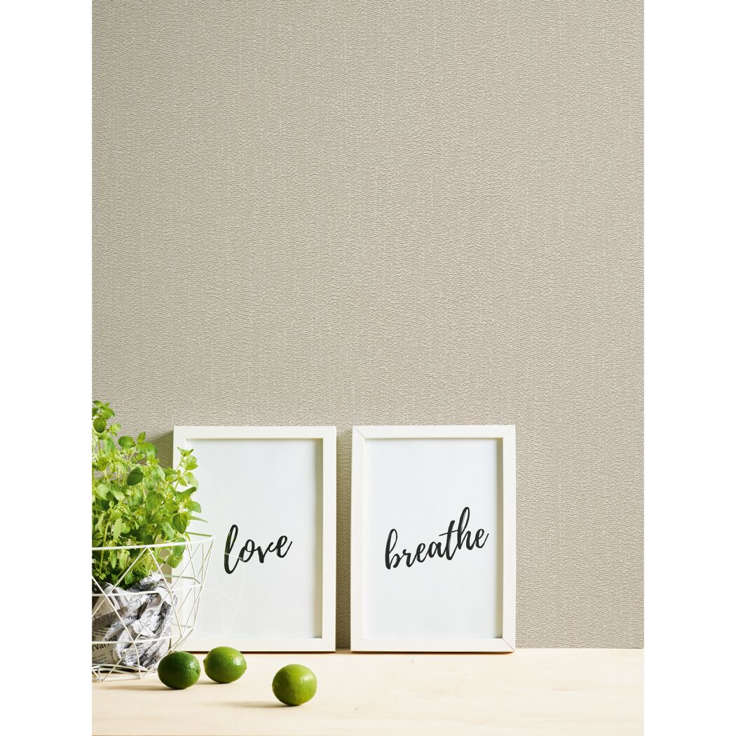 Beige Vliestapete "Attractive 2" mit Prägung