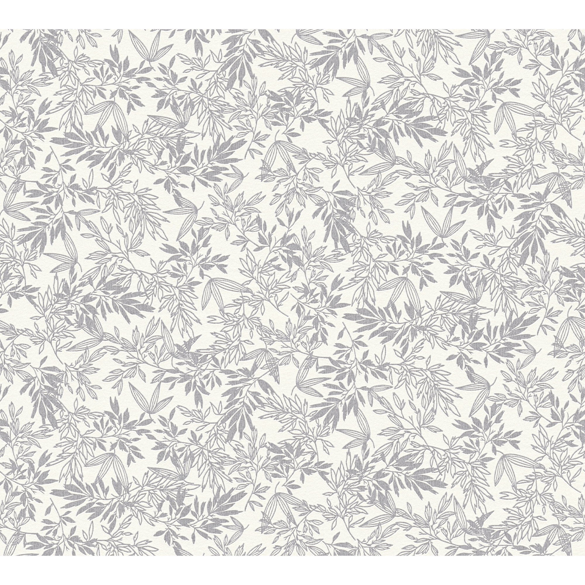 Vliestapete ''Attractive 2' Blätter grau/weiß 10,05 x 0,53 m + product picture