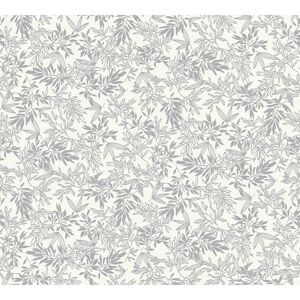 Vliestapete ''Attractive 2' Blätter grau/weiß 10,05 x 0,53 m