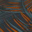 Verkleinertes Bild von Vliestapete 'Attractive' Palmenblätter petrol/orange 10,05 m x 0,53 m