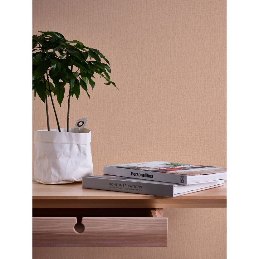 Einrichtungsidee mit Vliestapete attractive Uni in Beige
