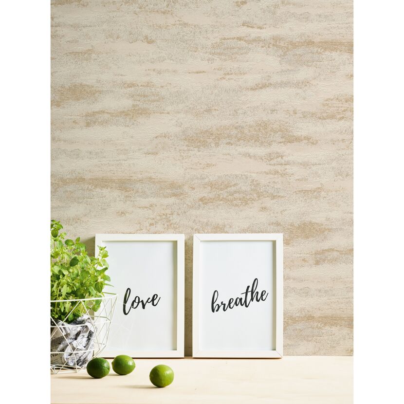 Beige Vliestapete attractive 2 Welle