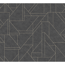 Anthrazitfarbene Vliestapete mit geometrischem Muster in Beige