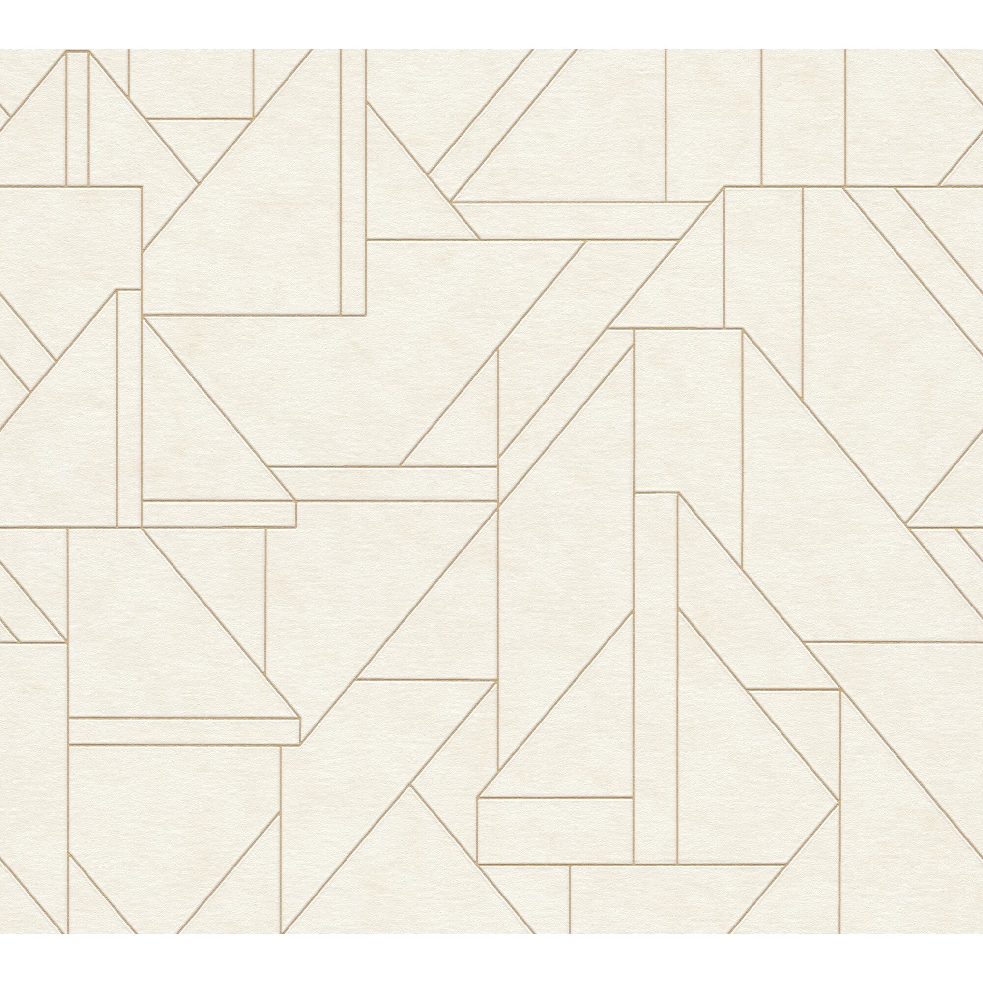 Geometrisches Muster in Weiß und Gold
