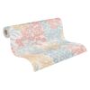 Rolle Vliestapete Mesto mit Blumenmuster in Rosa, Blau und Gelb