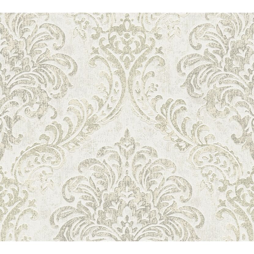 Beige Vliestapete Mesto mit Ornamenten