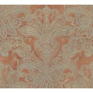 Vliestapete 'Metropolitan Stories Travel Styles' Barocktapete orange/türkis 0,53 x 10,05 m