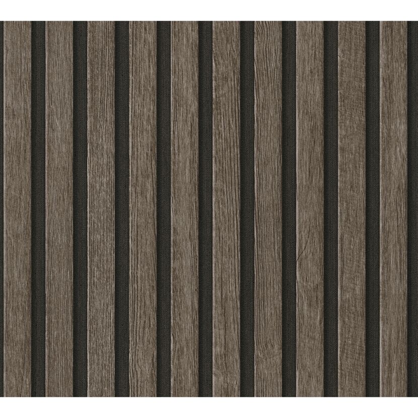 Braune Holzpaneele mit schwarzen Streifen