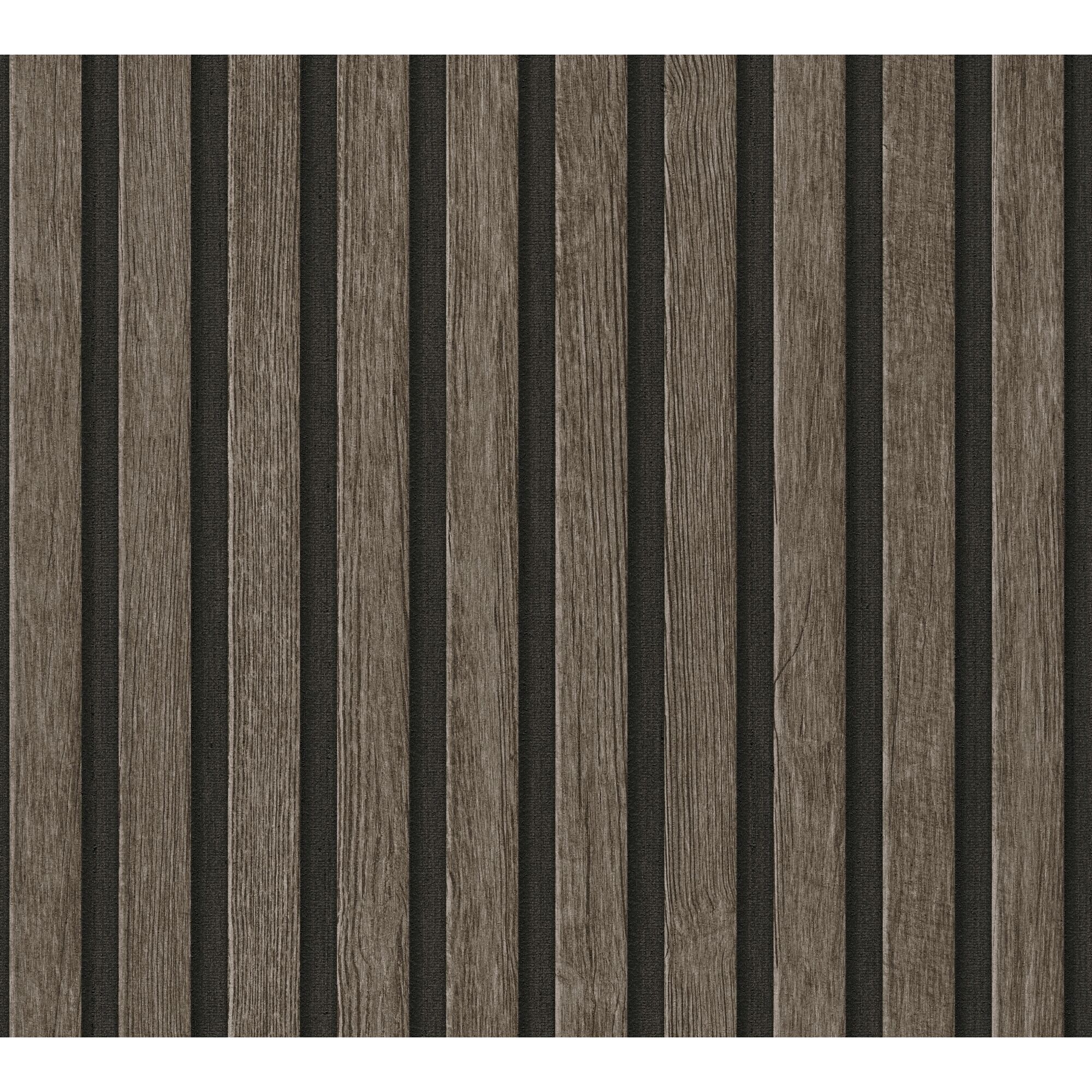Braune Holzpaneele mit schwarzen Streifen