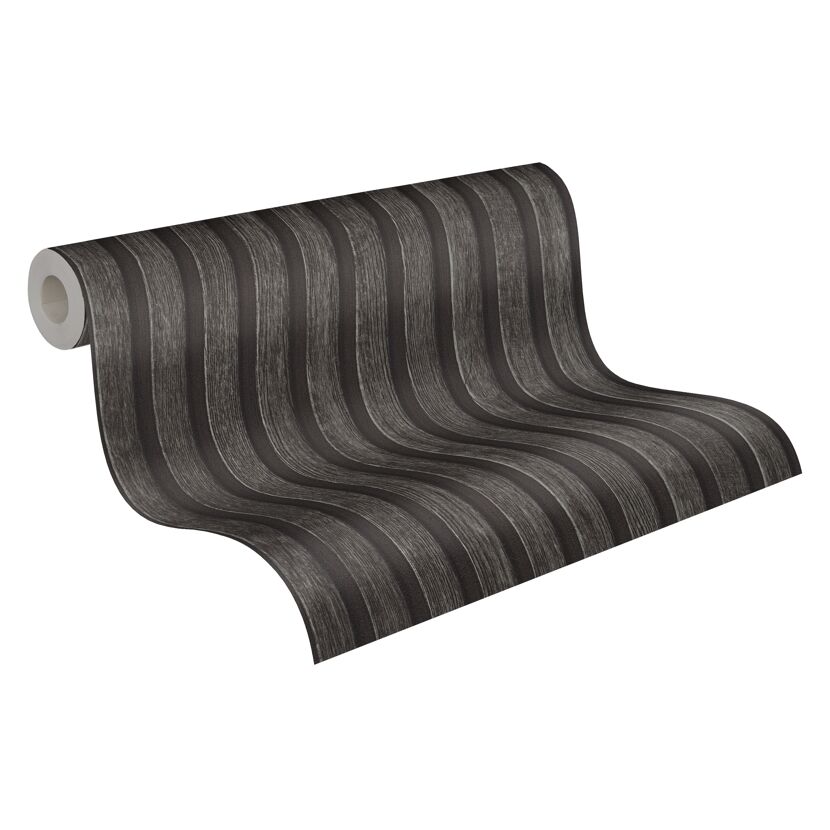 Schwarze Vliestapete Pint Walls Holz