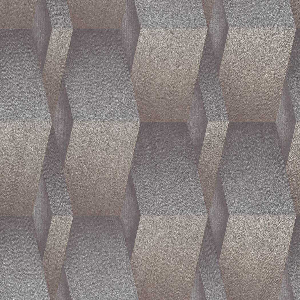 Grafische Vliestapete in Gold und Silber