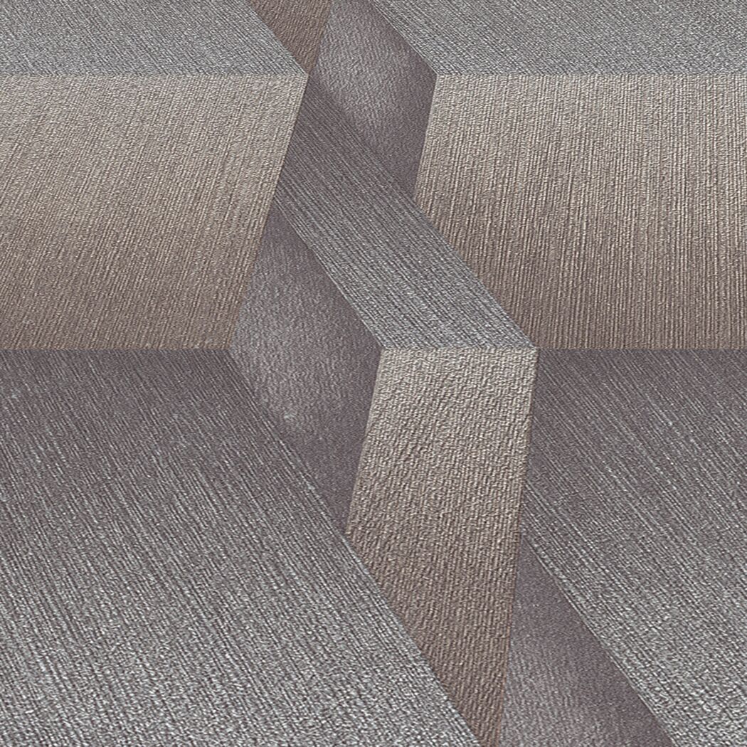 Grafische Vliestapete in Gold und Silber