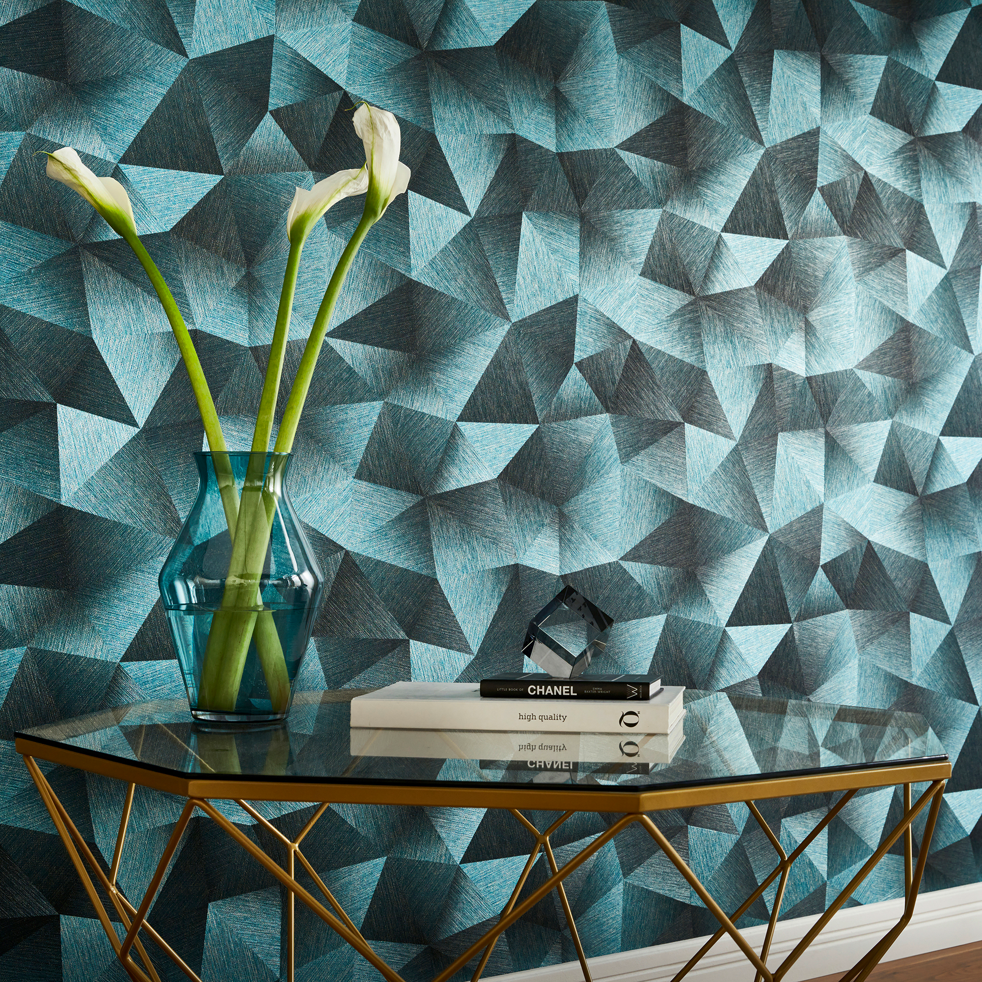 Vliestapete Guido Maria Kretschmer '10216-19 Fashion for Walls 3' Grafisch petrol 0,53 x 10,05 m
