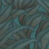 Blumenmuster Vliestapete petrol