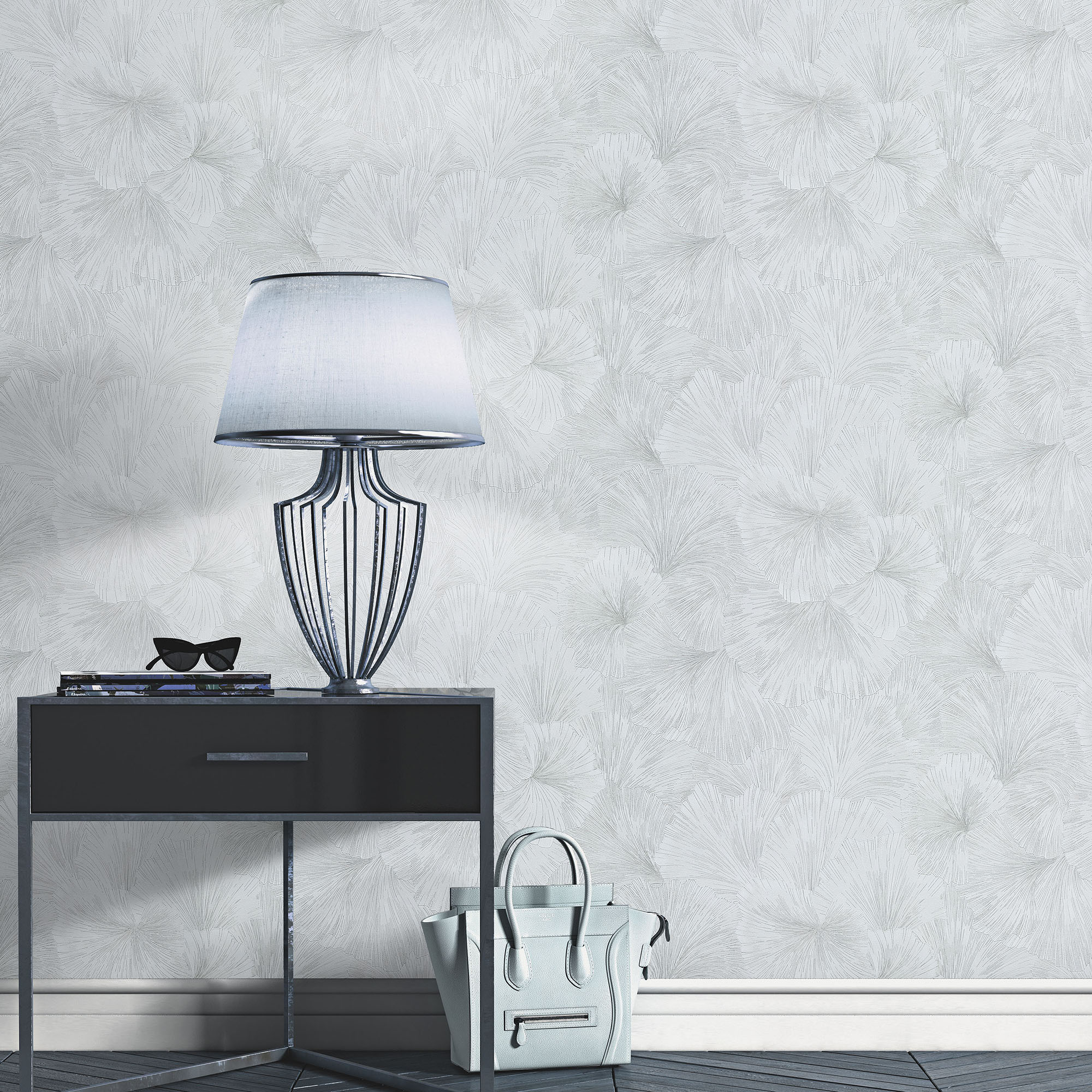 Vliestapete Guido Maria Kretschmer '10373-31 Fashion for Walls 4' Floral hellgrau 0,53 x 10,05 m