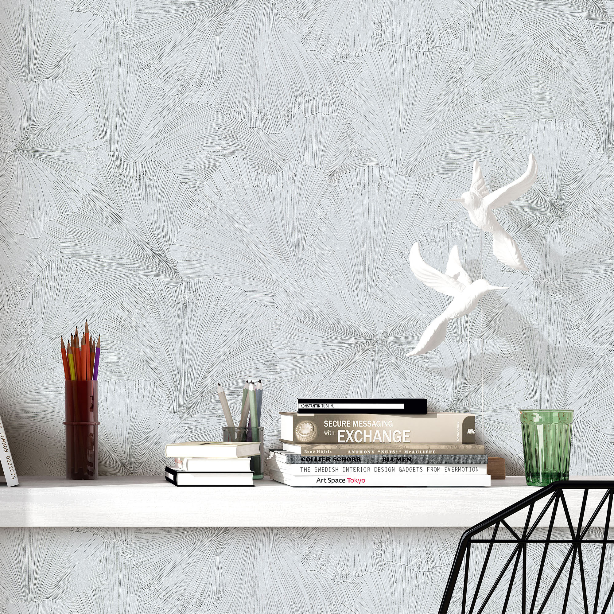 Vliestapete Guido Maria Kretschmer '10373-31 Fashion for Walls 4' Floral hellgrau 0,53 x 10,05 m