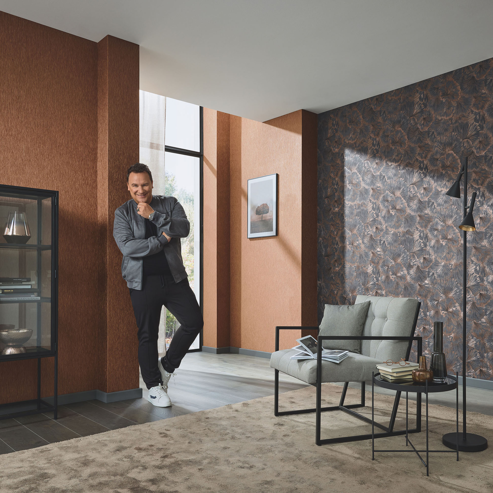 Vliestapete Guido Maria Kretschmer '10373-47 Fashion for Walls 4' Floral anthrazit 0,53 x 10,05 m