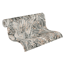 Vliestapete 'Stories of Life' Ethno Blätter grau beige-weiß 0,53 x 10,05 m