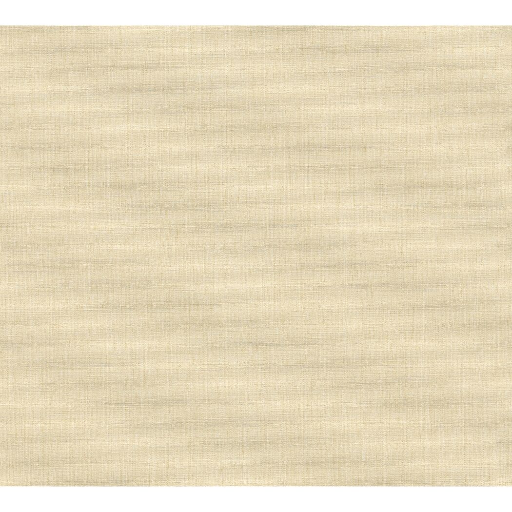 Beige Vliestapete mit Leinenstruktur
