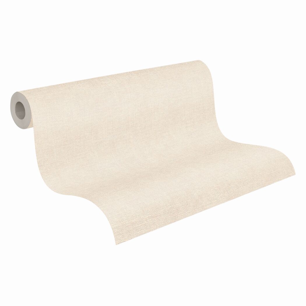 Beige Vliestapete aufgerollt