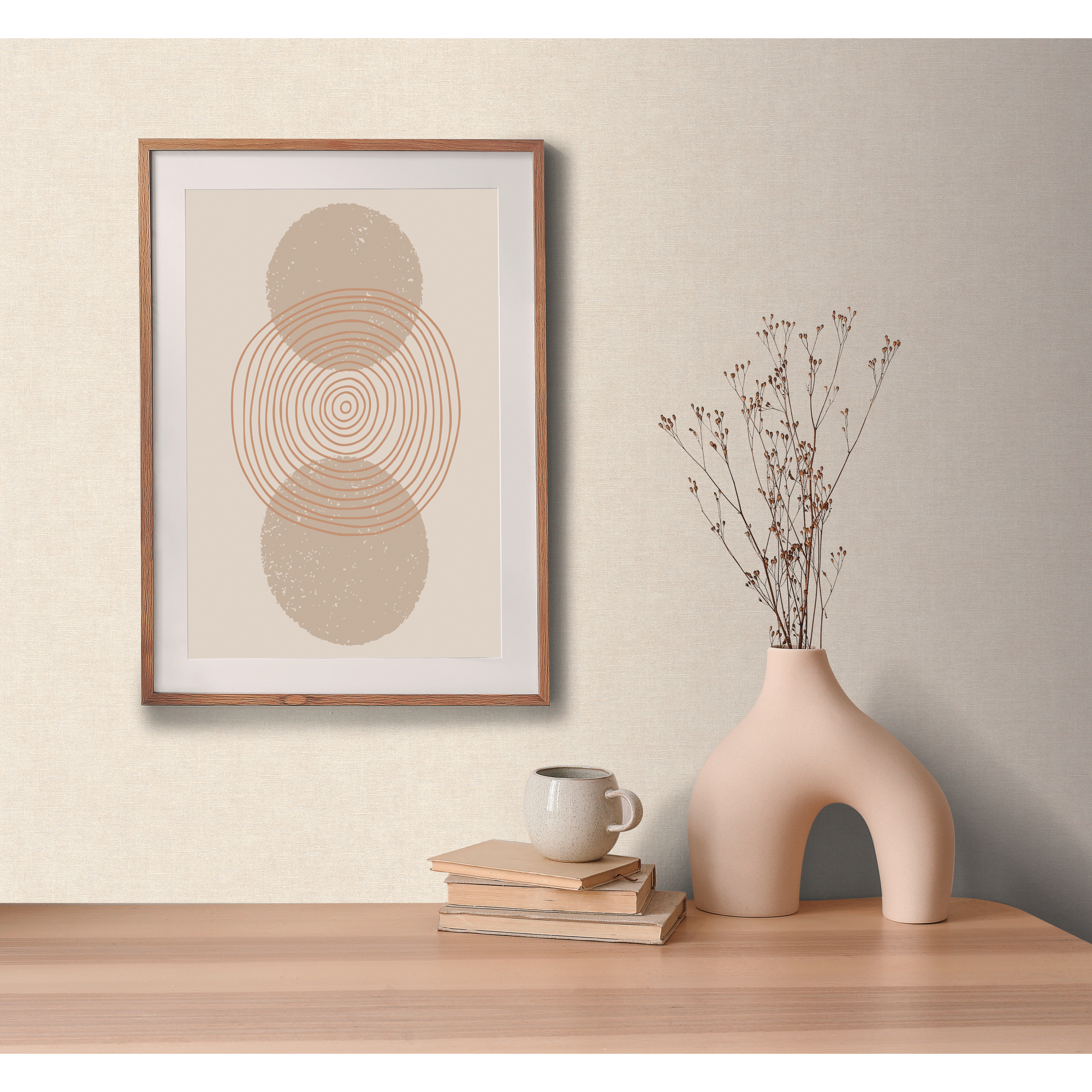 Vliestapete 'Colourful Walls' Textilstruktur Uni weiß/beige 10,05 x 0,53 cm
