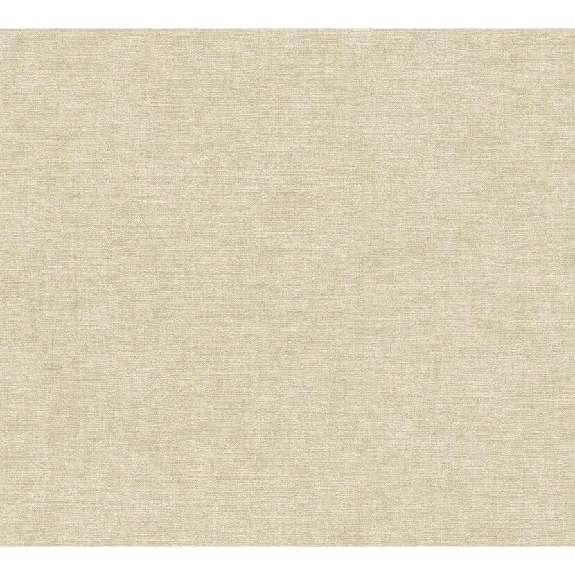 Beige Vliestapete mit Leinenstruktur