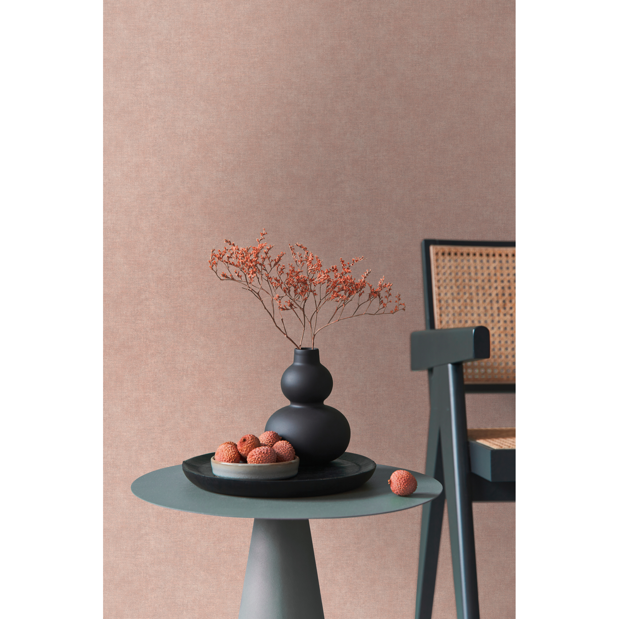 Vliestapete 'Colourful Walls' Textilstruktur altrosa 10,05 x 0,53 cm