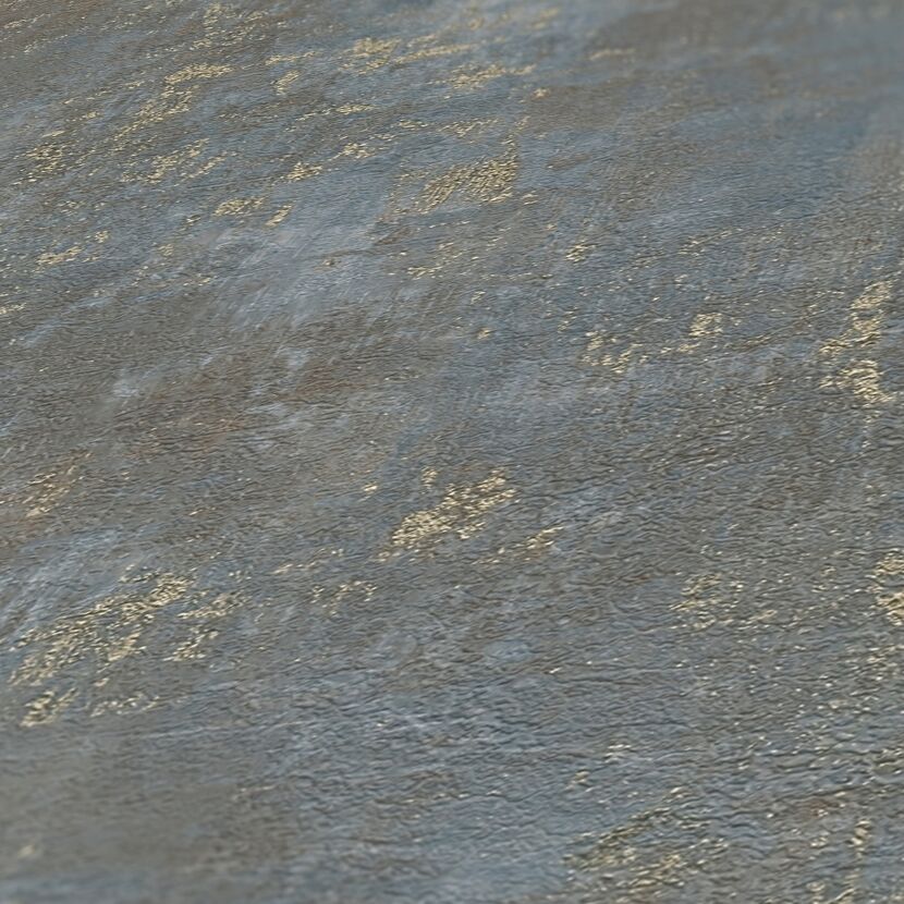 Blaue Tapete mit goldener Textur