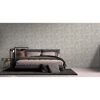 Schlafzimmer mit Betonoptik-Tapete
