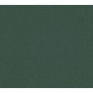 Vliestapete 'Stories of Life' Uni Textilstruktur dunkelgrün 0,53 x 10,05 m