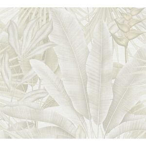 Vliestapete 'Stories of Life' Dschungel creme/grau 0,53 x 10,05 m