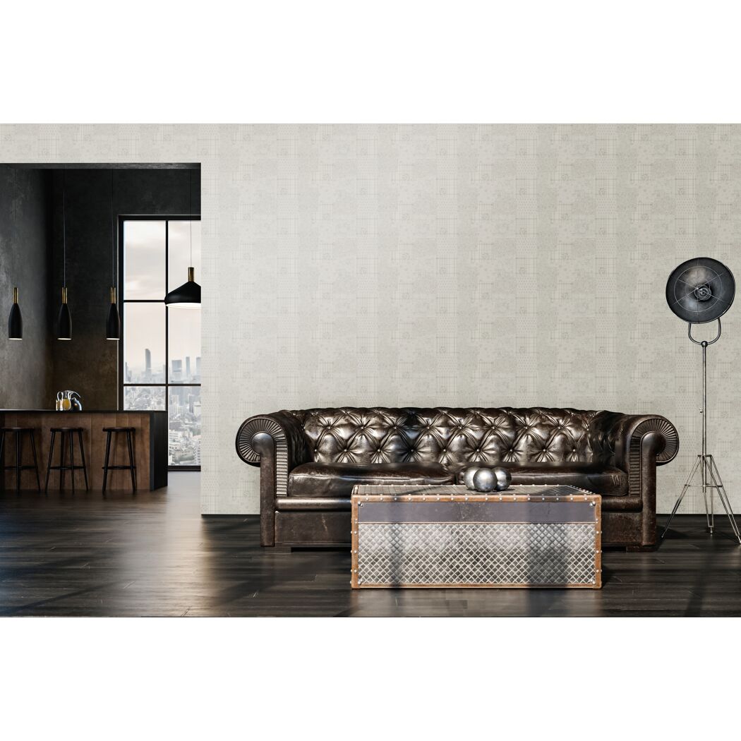 Wohnzimmer mit Ledersofa