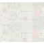 Rosa-weißes Tapetenmuster im Patchwork-Stil