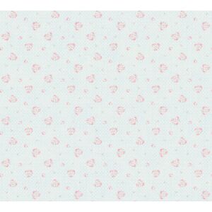 Vliestapete 'Maison Charme' Vintage Rosenmuster blau/rosa 0,53 x 10,05 m
