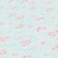 Blaue Tapete mit rosa Rosenmuster