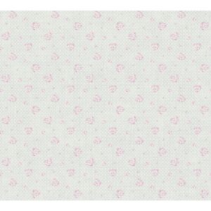 Vliestapete 'Maison Charme' Vintage Rosenmuster grau/rosa 0,53 x 10,05 m