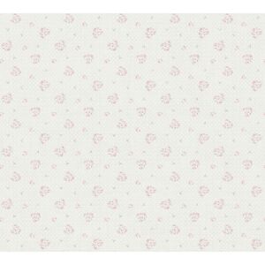 Vliestapete 'Maison Charme' Vintage Rosenmuster creme/rosa 0,53 x 10,05 m