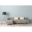 Graues Ecksofa mit Stehlampe und Couchtisch