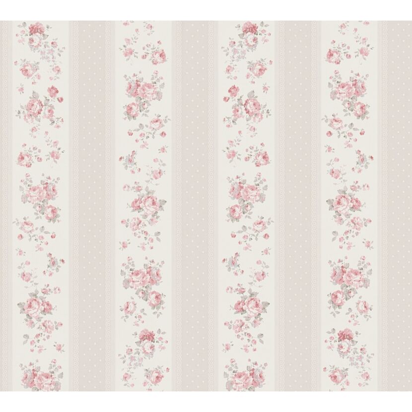 Repetierendes Muster rosa Rosen und Streifen