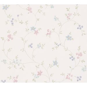 Vliestapete 'Maison Charme' Blumenranke creme/grün/rosa 0,53 x 10,05 m