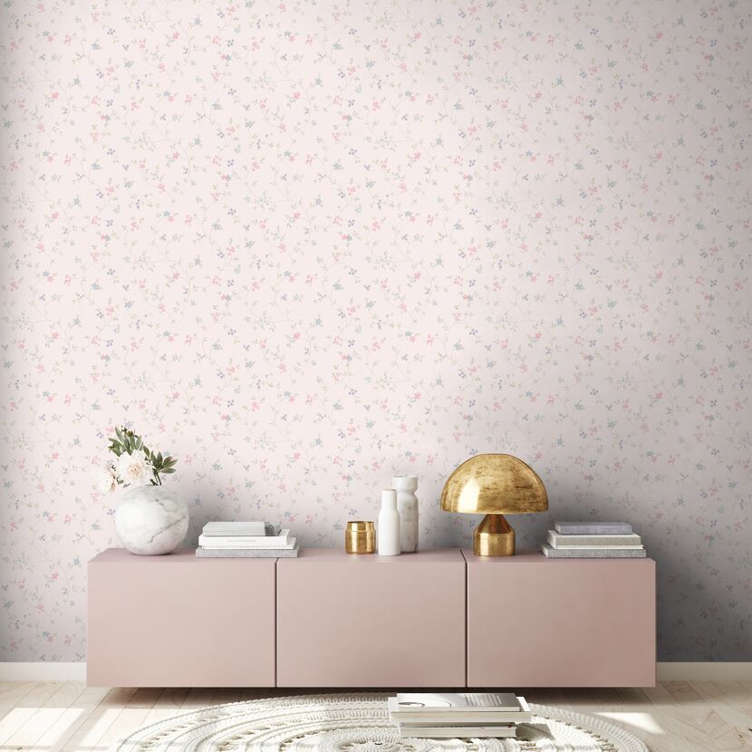 Tapete mit kleinem Blumenmuster