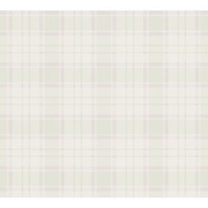 Vliestapete 'Maison Charme' Karos Landhausstil grün/rosa 0,53 x 10,05 m