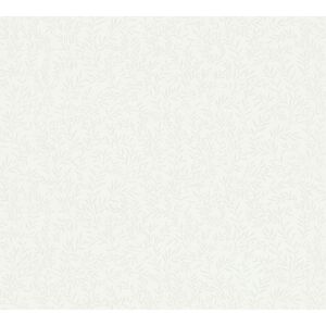 Vliestapete 'Maison Charme' feine Blätterranke weiß/grün 0,53 x 10,05 m