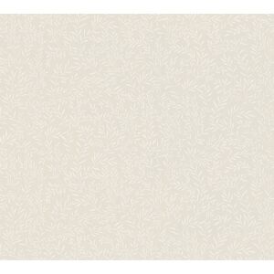 Vliestapete 'Maison Charme' feine Blätterranke beige/weiß 0,53 x 10,05 m