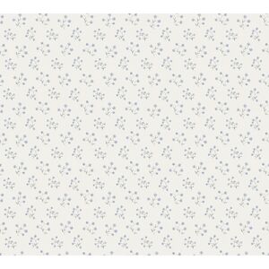 Vliestapete 'Maison Charme' kleine Landhausblumen blau/weiß 0,53 x 10,05 m