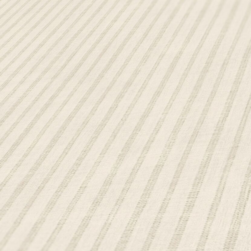 Beige Tapete mit Streifenmuster