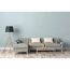 Graues Ecksofa mit Stehlampe