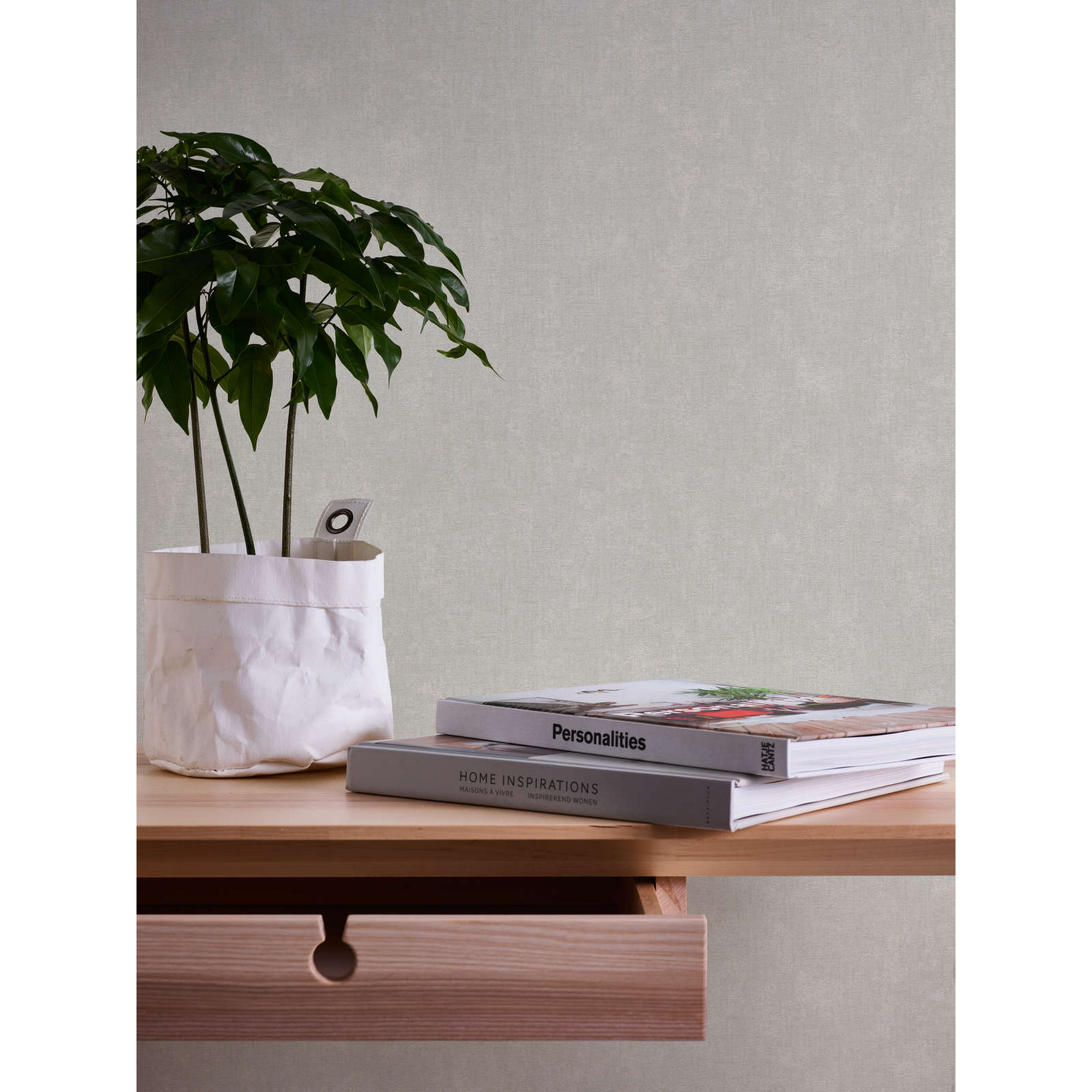 Vliestapete 'Casual Living' Uni grau/beige/creme 10,05 x 0,53 m + product picture